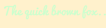 Image with Font Color CCFFCE and Background Color FFF1CC